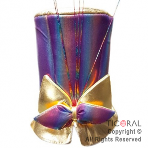 SOMBRERO GALERON TORNASOLADO CON MO�O DORADO x 1